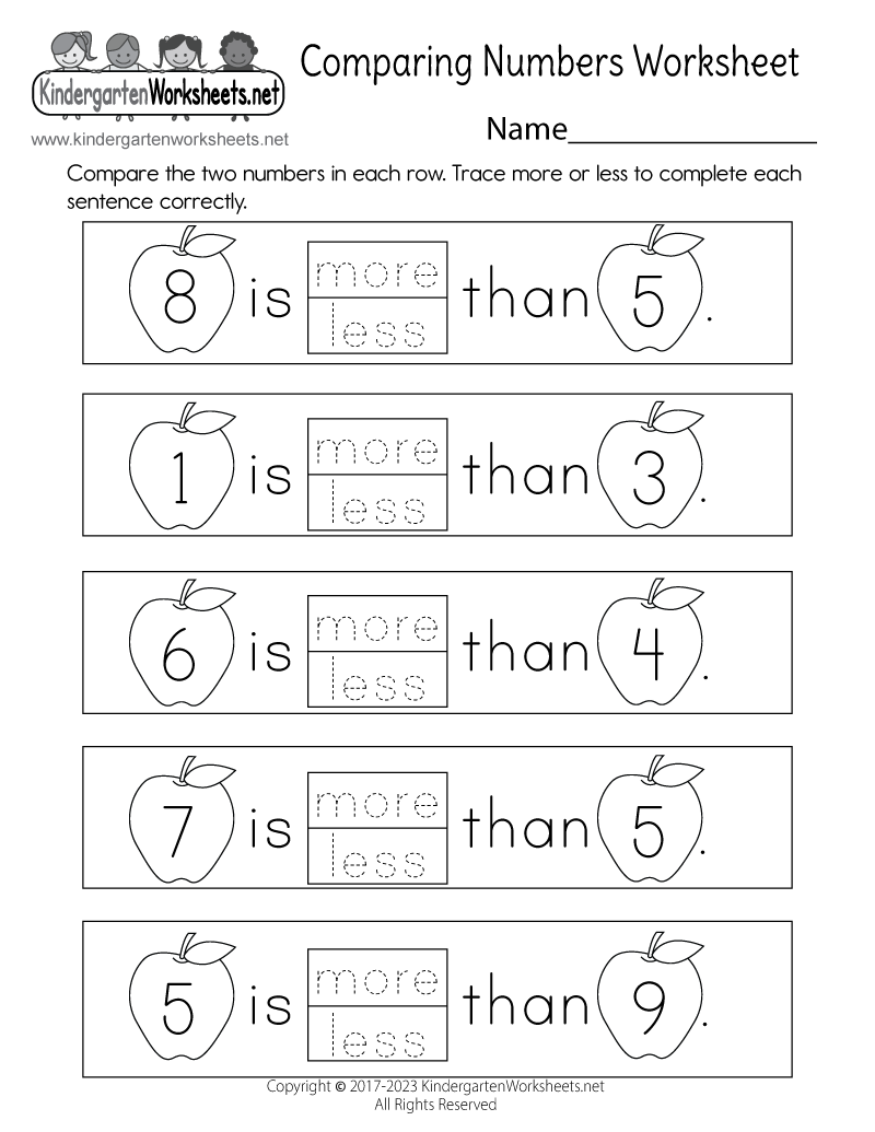 Comparing Numbers Worksheet Free Printable Digital U0026 PDF