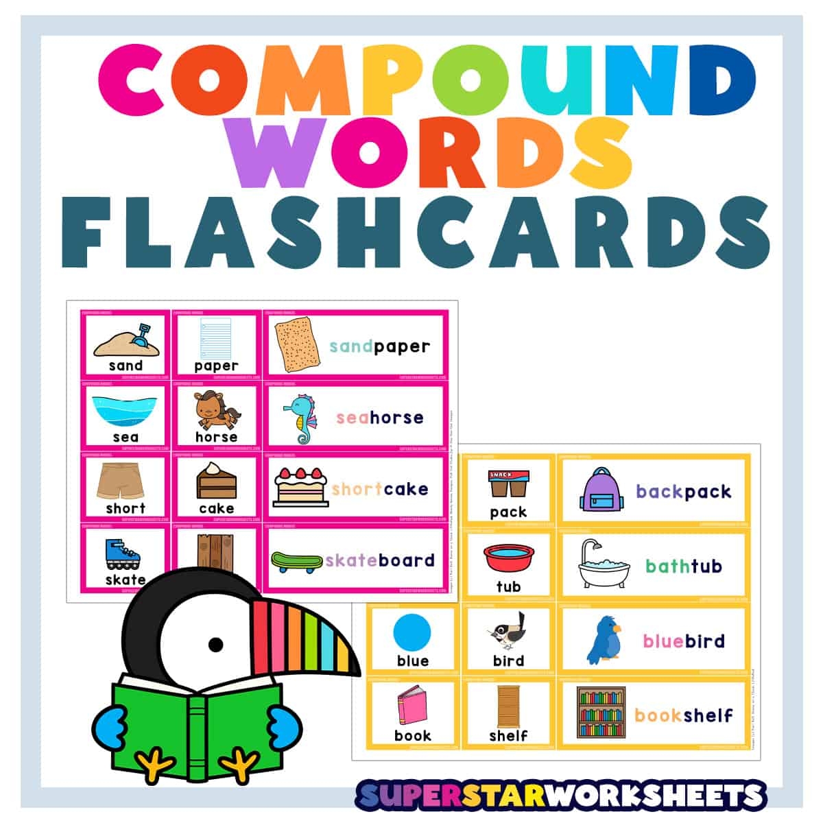 Compound Word Flashcards Superstar Worksheets
