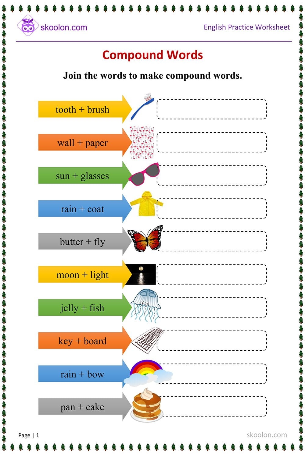 Compound Words Worksheet For Kindergarten Printable Compound Words Worksheet For Kindergarten Printable