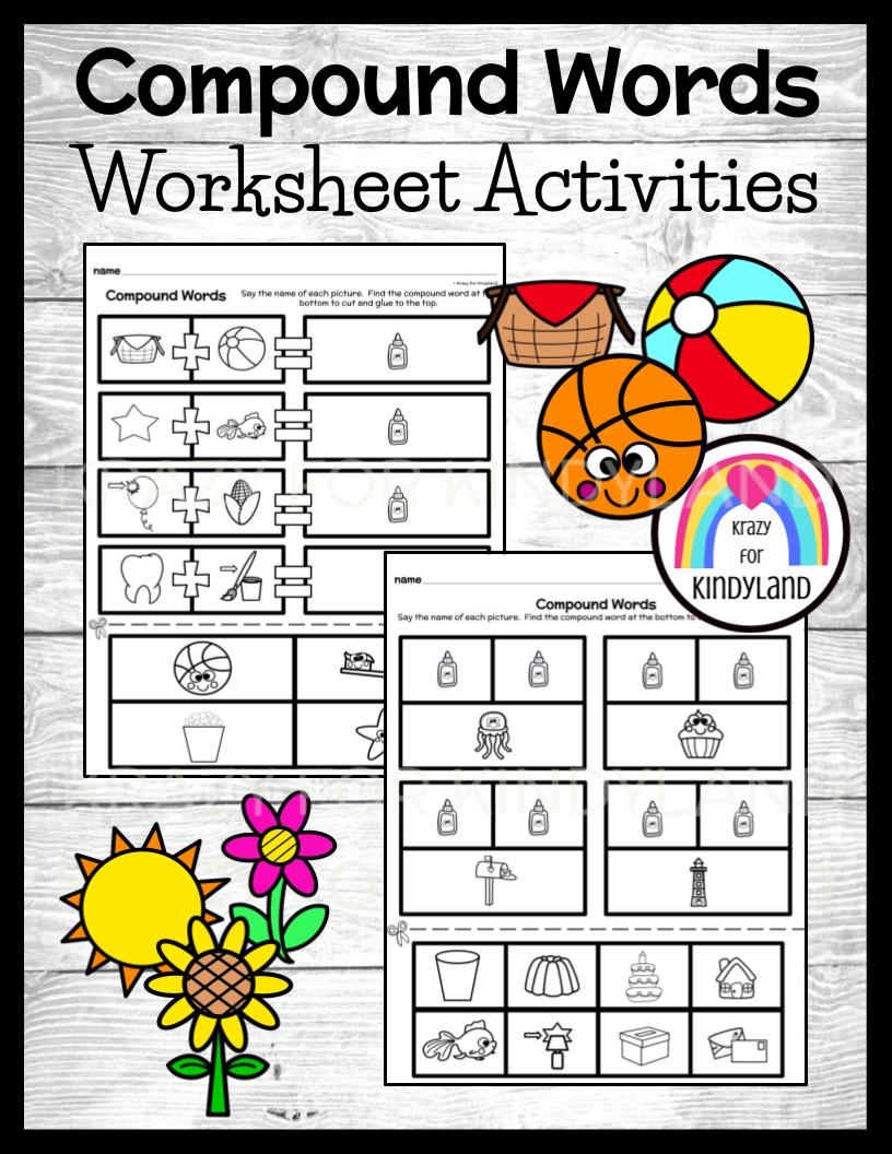 Compound Words Worksheet Activities For Kindergarten Phonics Lessons Or Centers