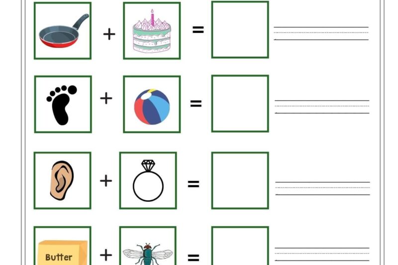 Compound Word Worksheet For Kindergarten
