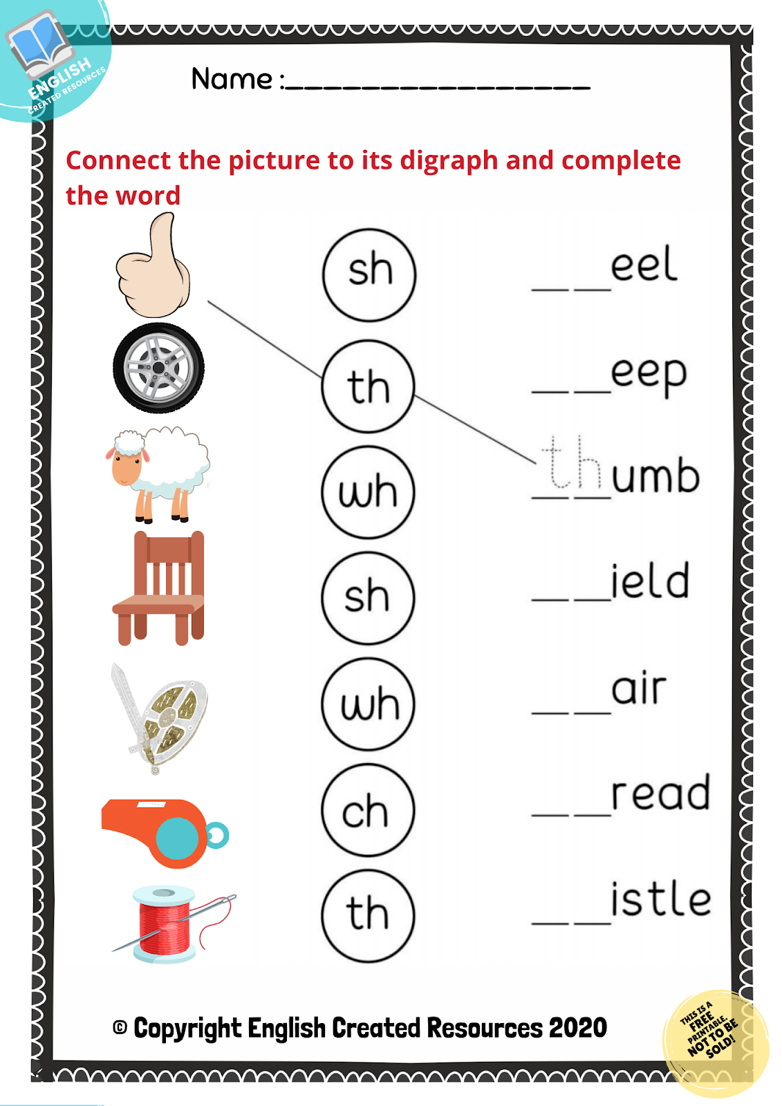 Consonant Digraphs Worksheets English Created Resources