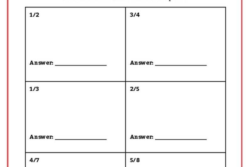 Fractions To Decimals Free Printable Worksheets