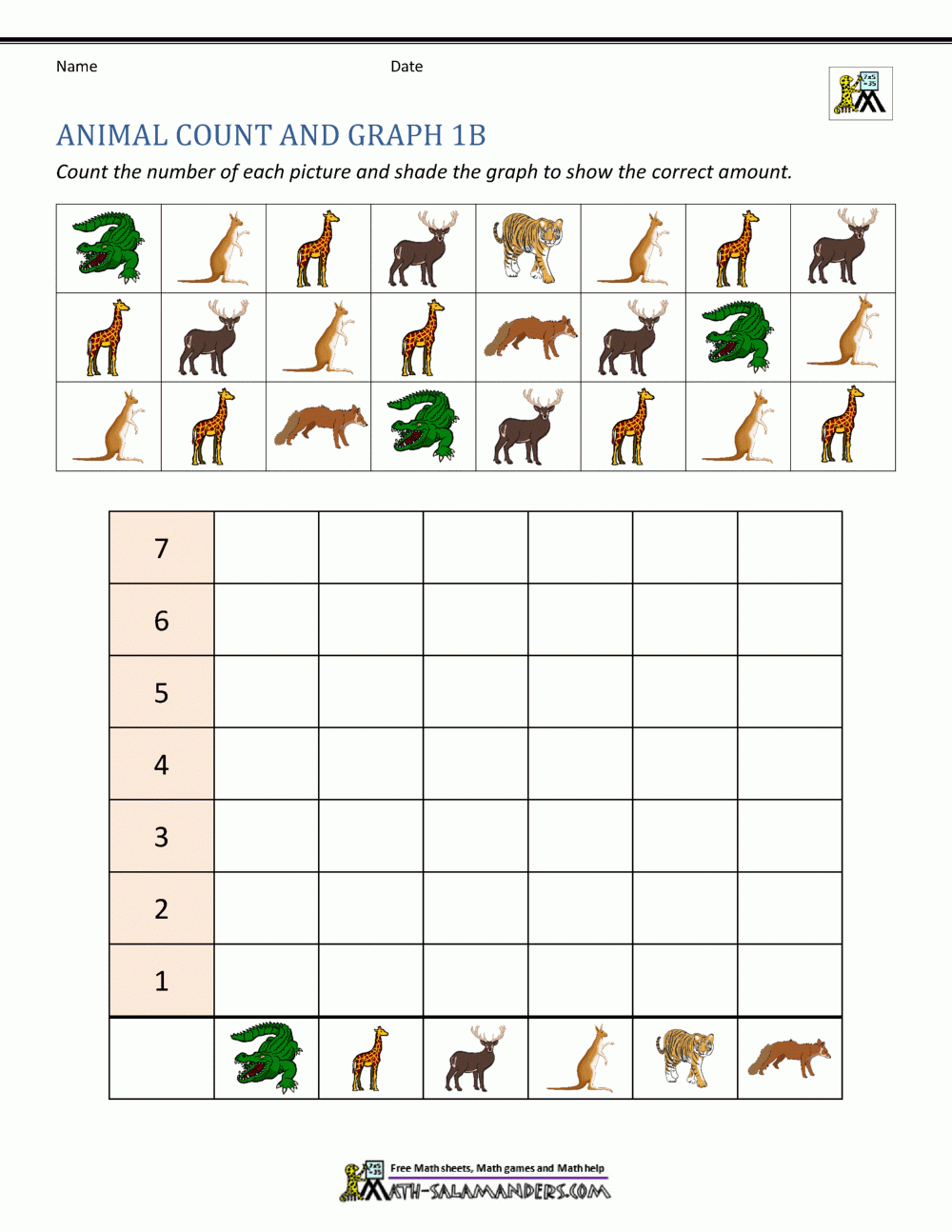 Free Printable First Grade Graphing Worksheets