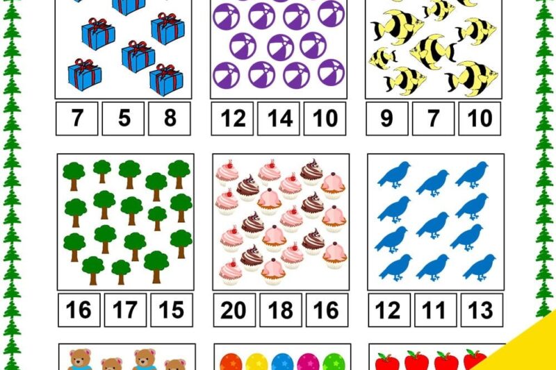 Printable Math Preschool 1 20