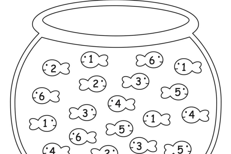 Free Printable Goldfish Counting Worksheet