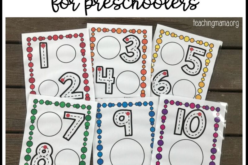 Free Printable Preschool Counting Mats