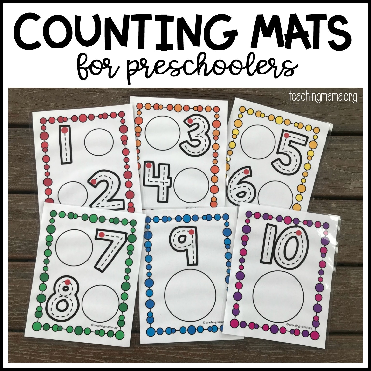 Counting Mats For Preschoolers