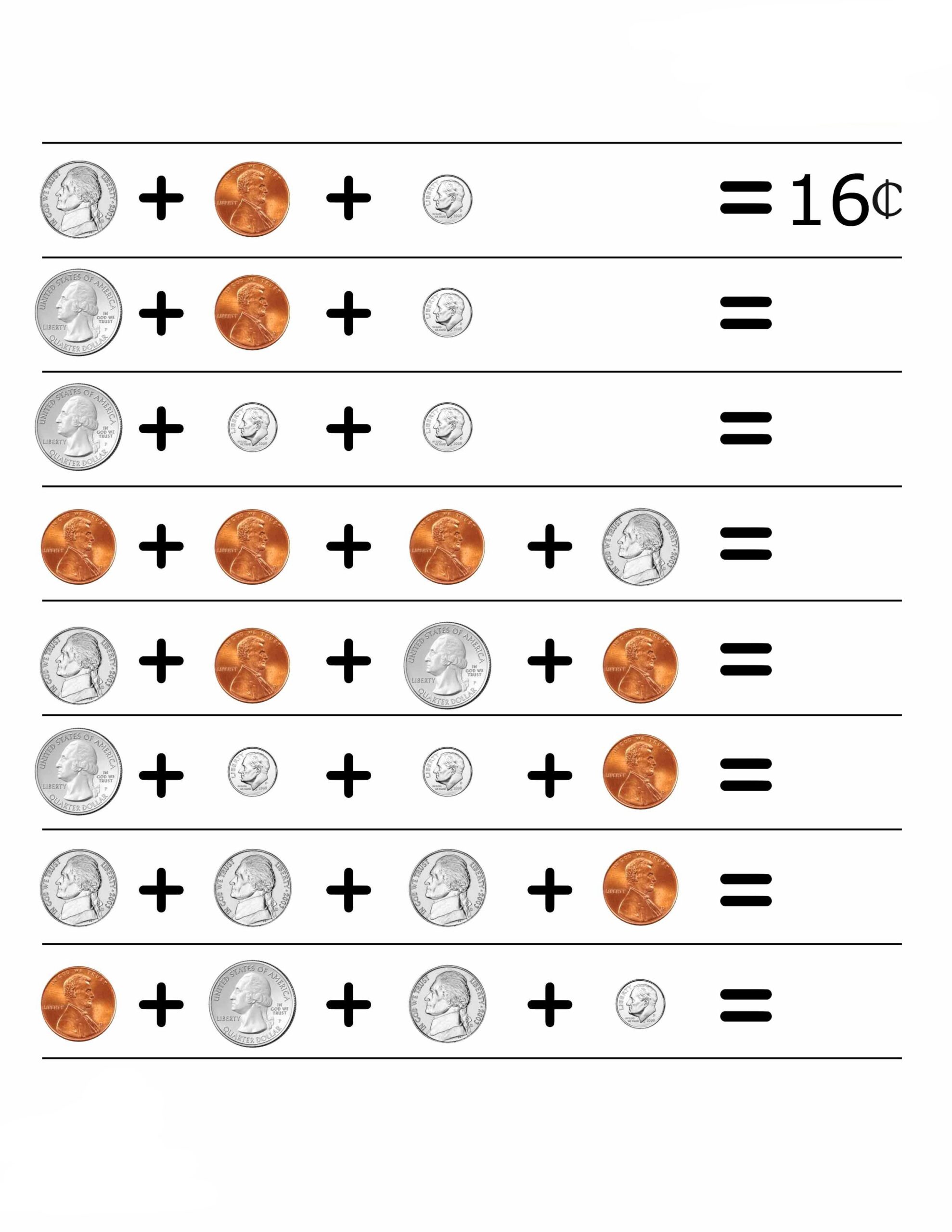Free Printable Coin Worksheets Pdf Free Printable Coin Worksheets Pdf
