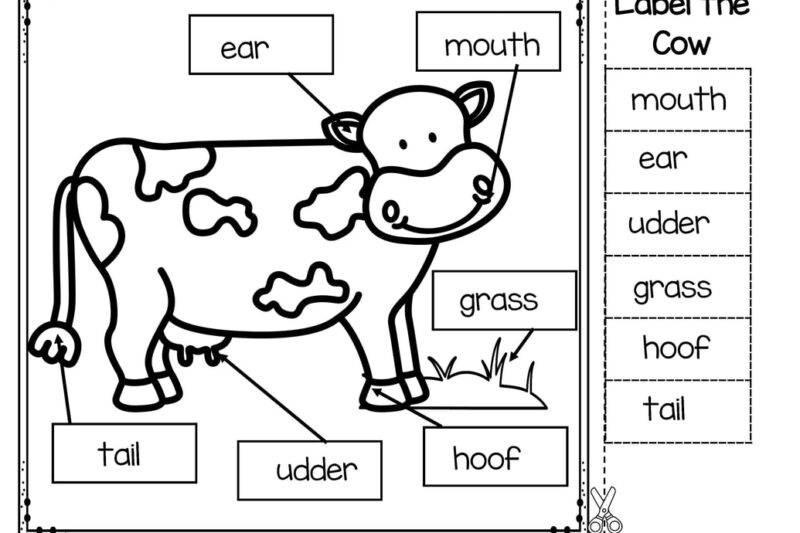 Cow Preschool Printables