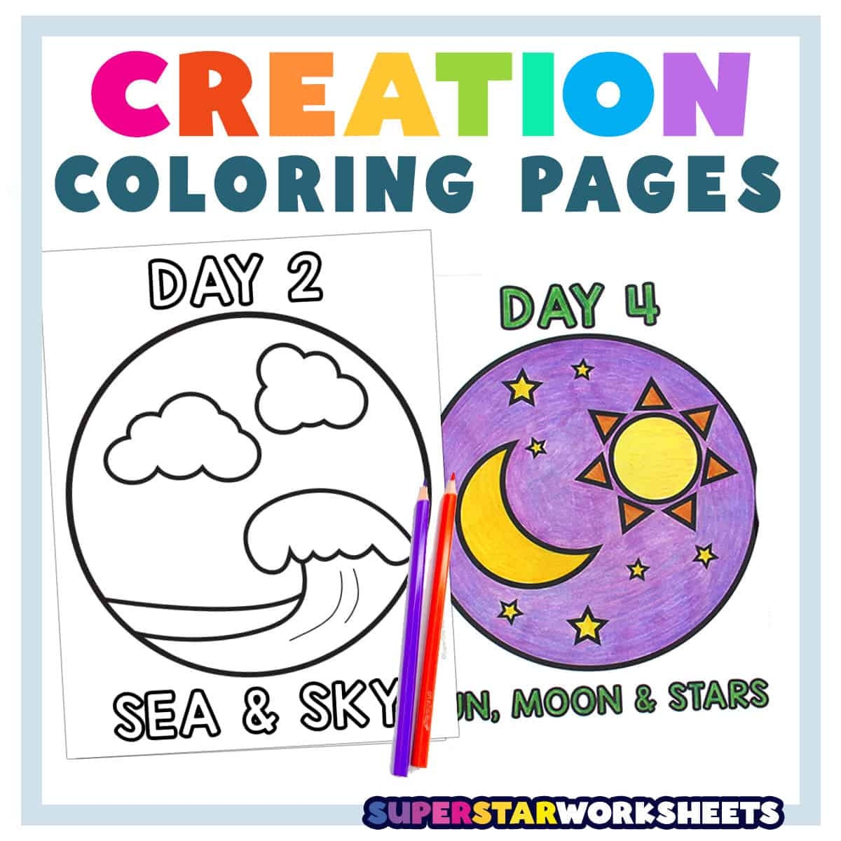 Christian Preschool Printables Days Of Creation