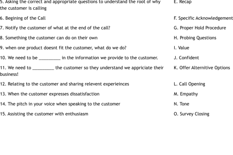 Free Printable Customer Service Worksheets