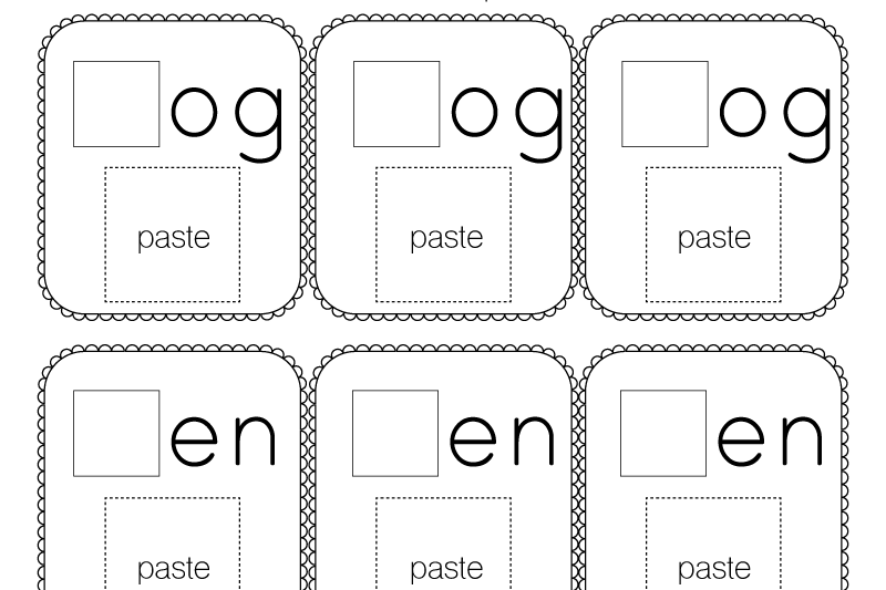 Free Kindergarten Word Out Worksheets