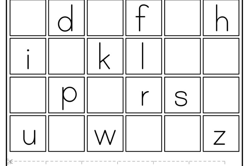 Alphabet Cutting Worksheets