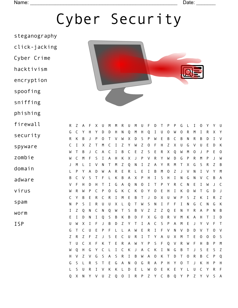 Cyber Security Word Search WordMint