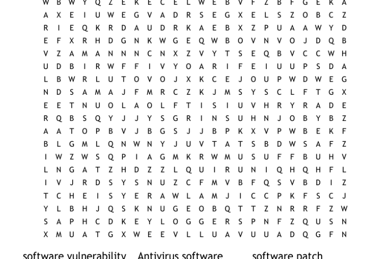 Free Printable Cyber Vocabulary Worksheet