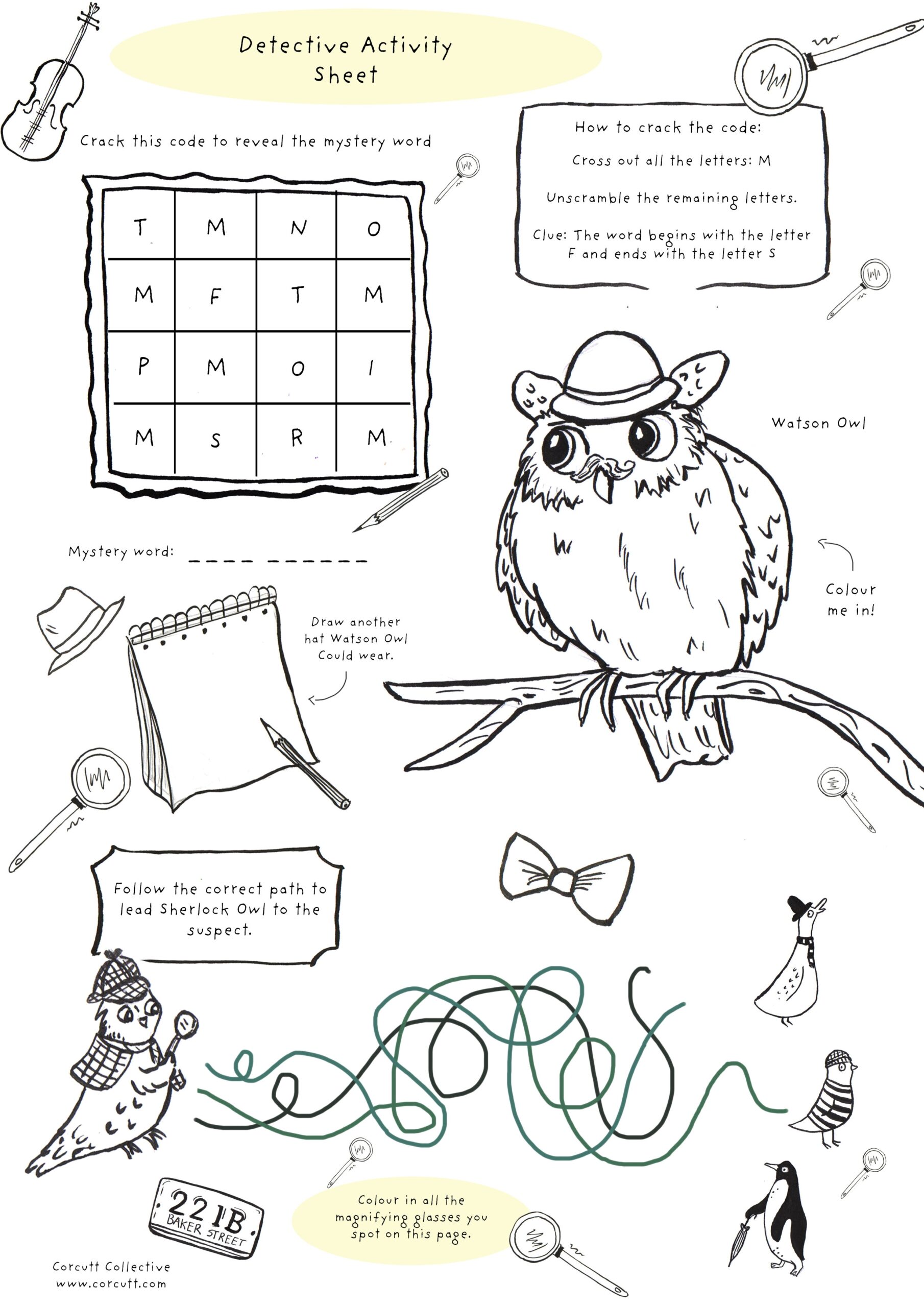 Detective Printable Activity Sheets Corcutt Collective Detective Printable Activity Sheets Corcutt Collective