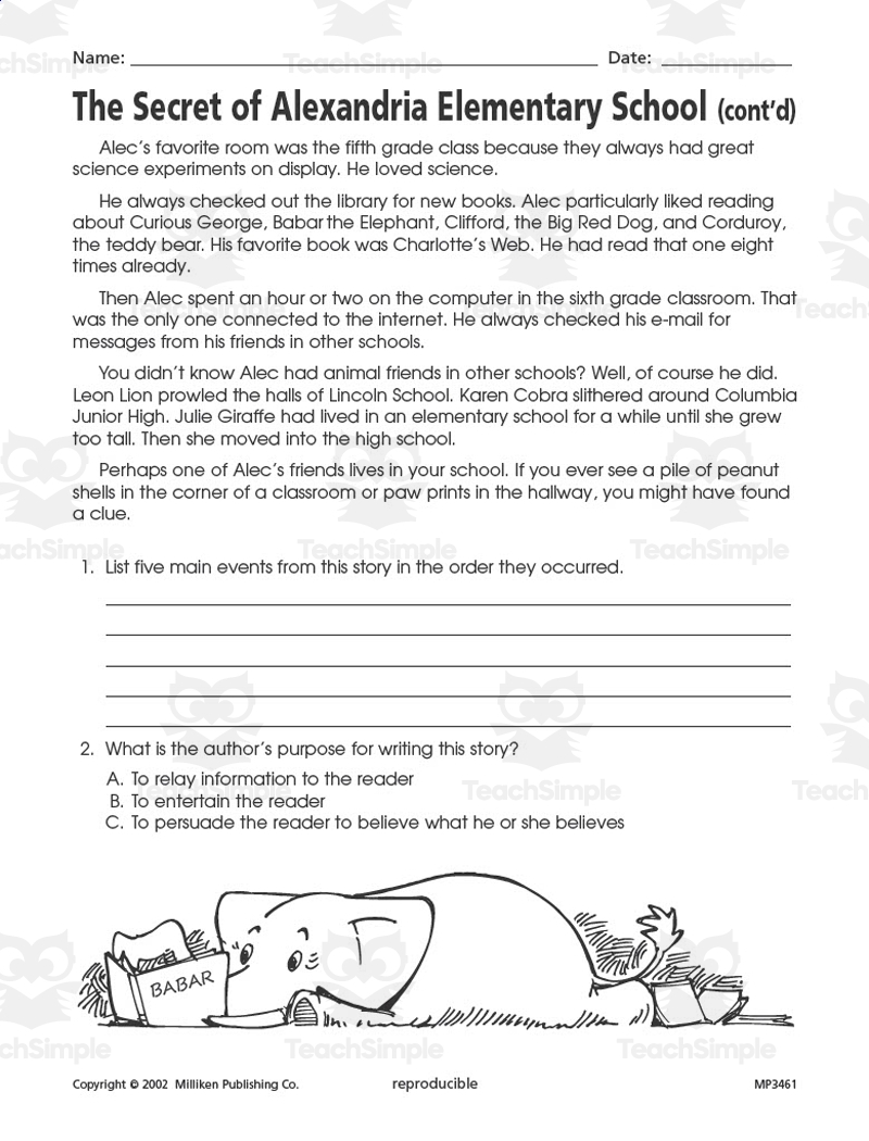 Determine Theme CCSS RL 4 2 Supplemental Worksheets For The Common Core