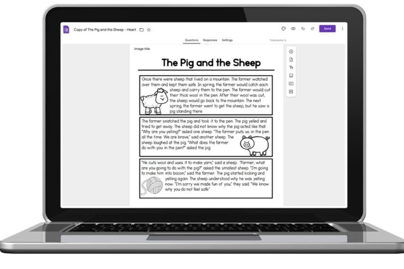 Bacon And Wool Reading Comprehension Worksheets