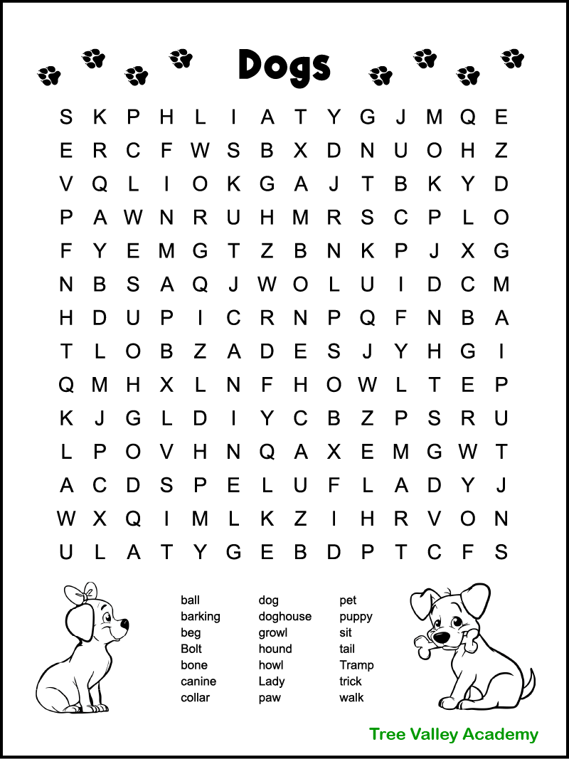 Free Printable Dog Worksheets