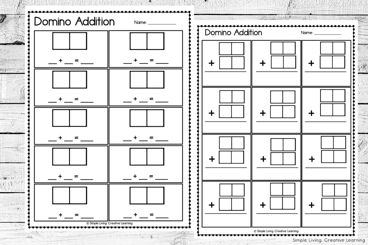 Domino Addition Worksheets Simple Living Creative Learning Worksheets Library Domino Addition Worksheets Simple Living Creative Learning Worksheets Library