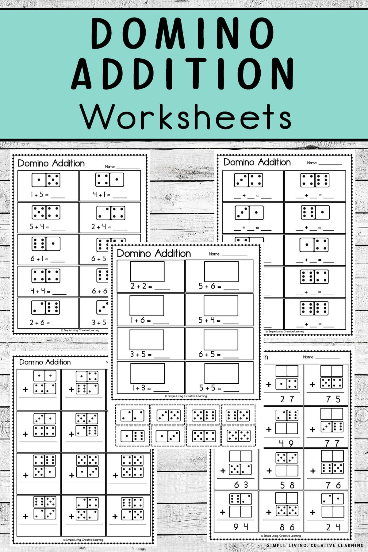 Domino Addition Worksheets Simple Living Creative Learning Domino Addition Worksheets Simple Living Creative Learning