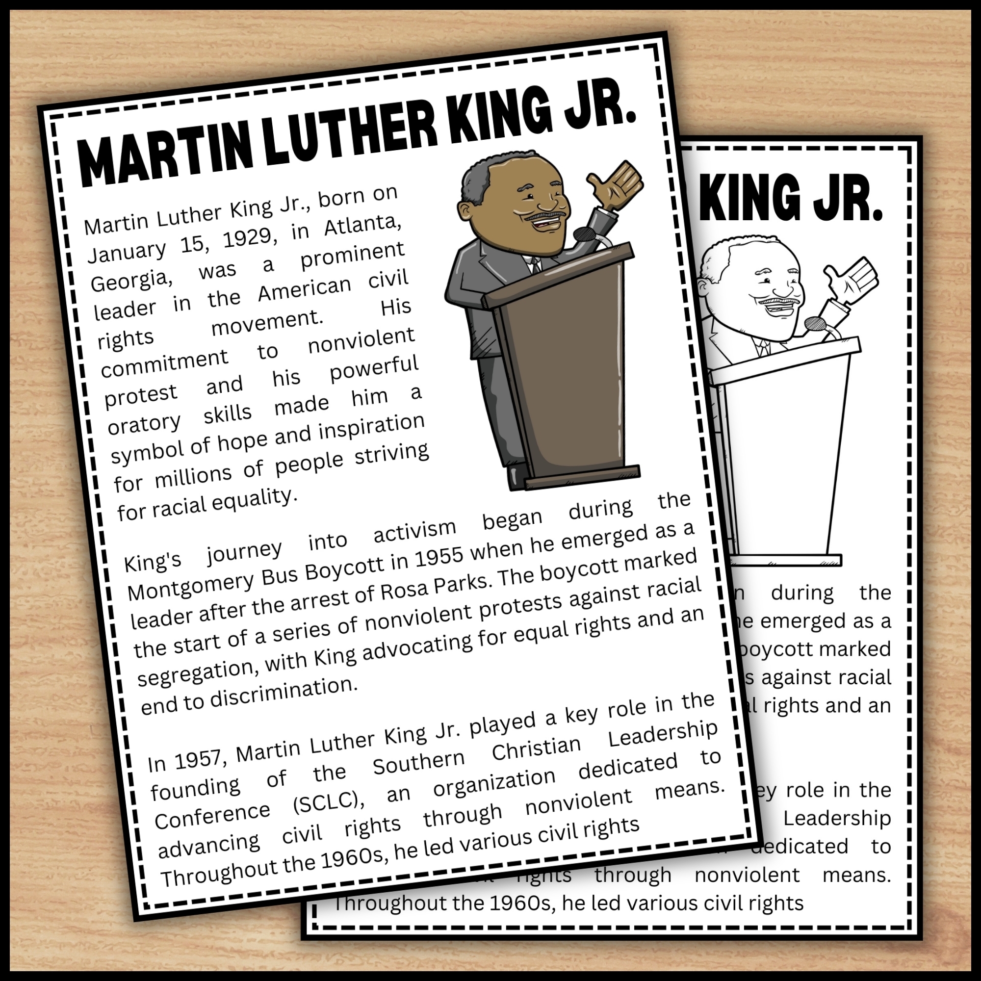 Dr Martin Luther King Jr Reading Comprehension Passage Black History Month Dr Martin Luther King Jr Reading Comprehension Passage Black History Month