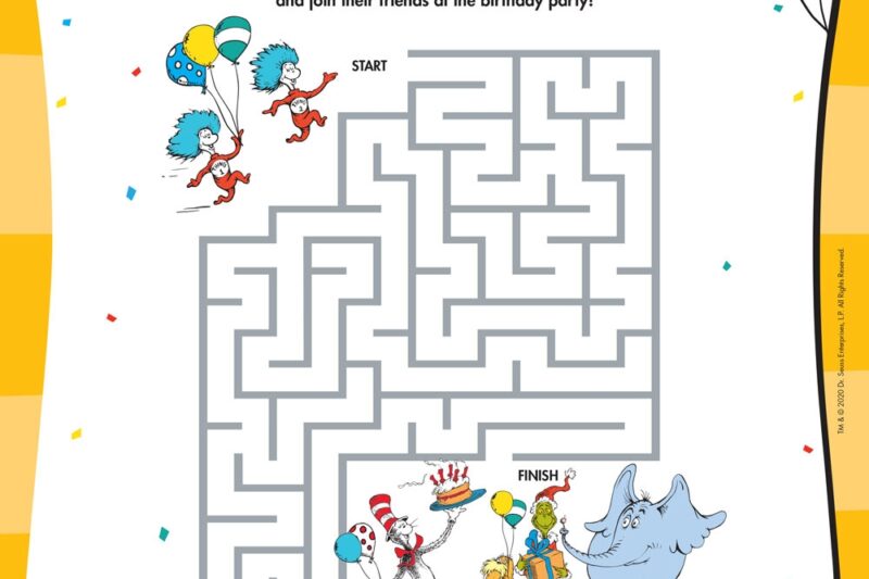 Free Dr Seuss Printable Worksheets