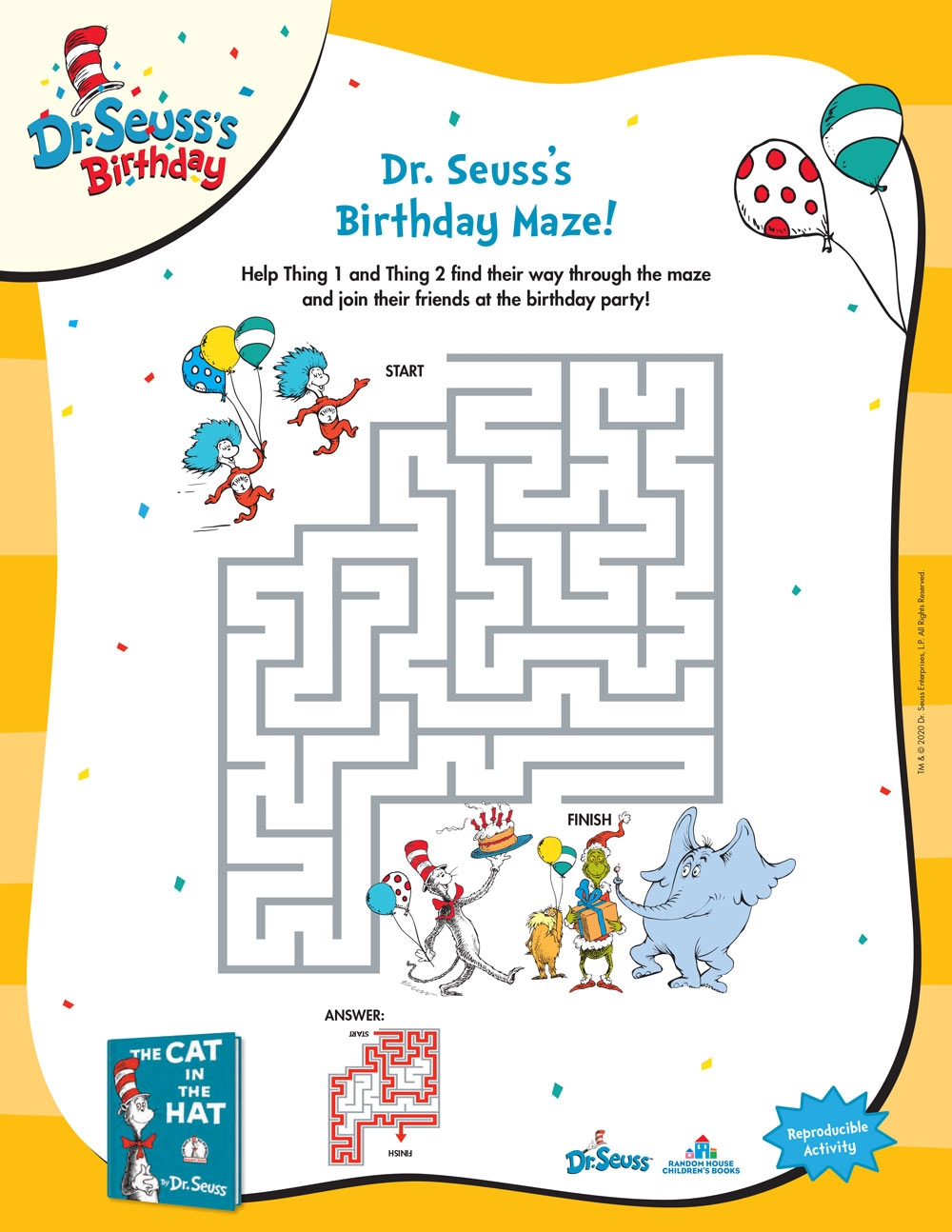 Dr Seuss Kindergarten Worksheets Free