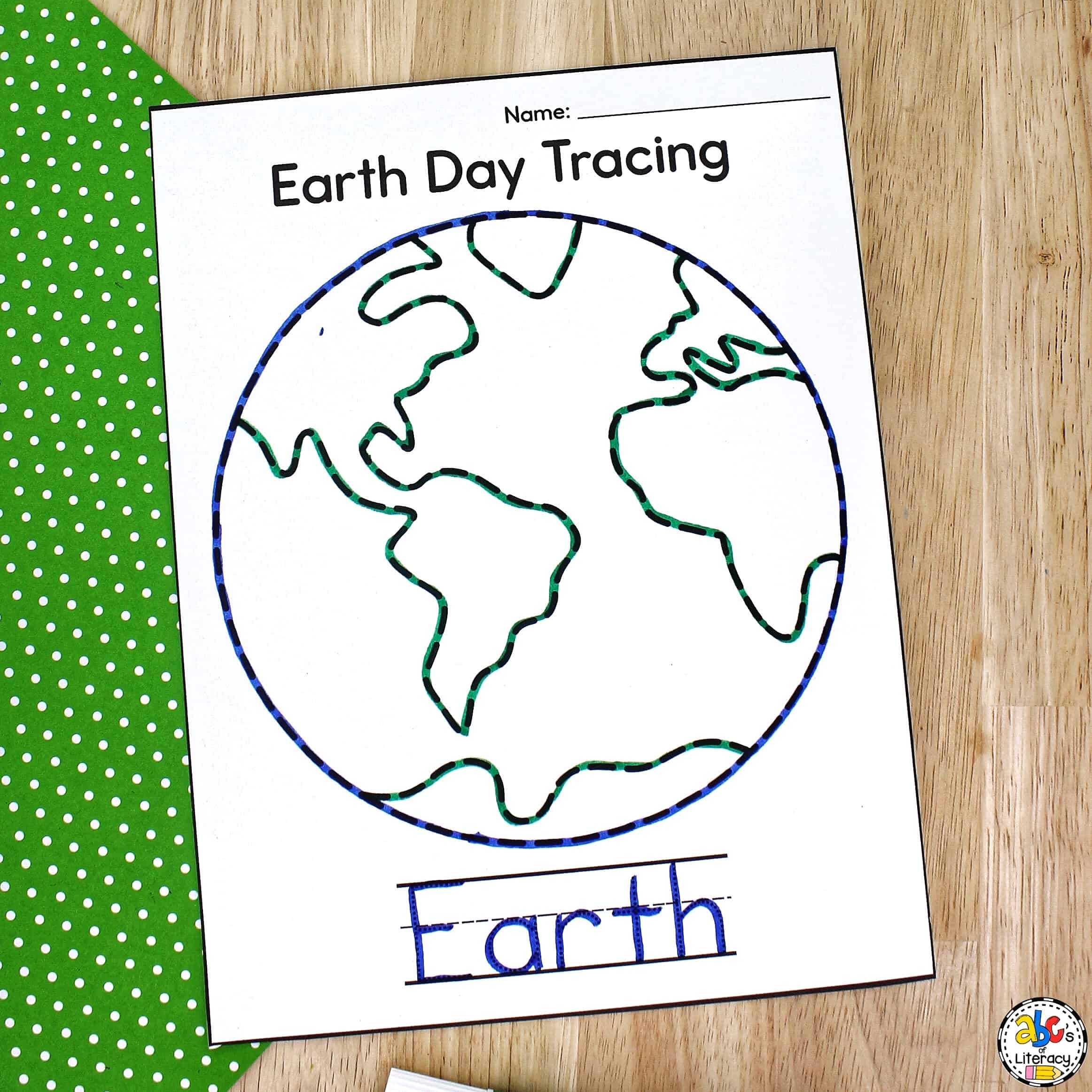 Earth Day Tracing Worksheets Earth Day Tracing Worksheets