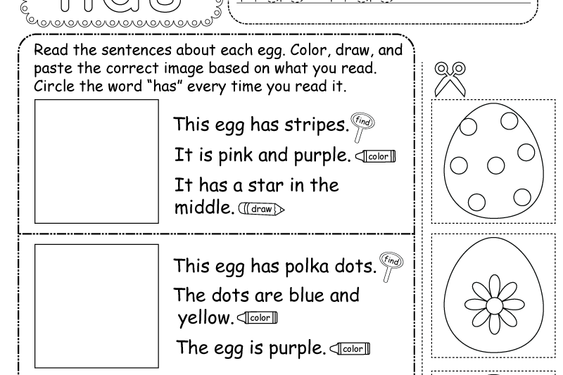 Free Printable Easter Reading Comprehension Worksheets