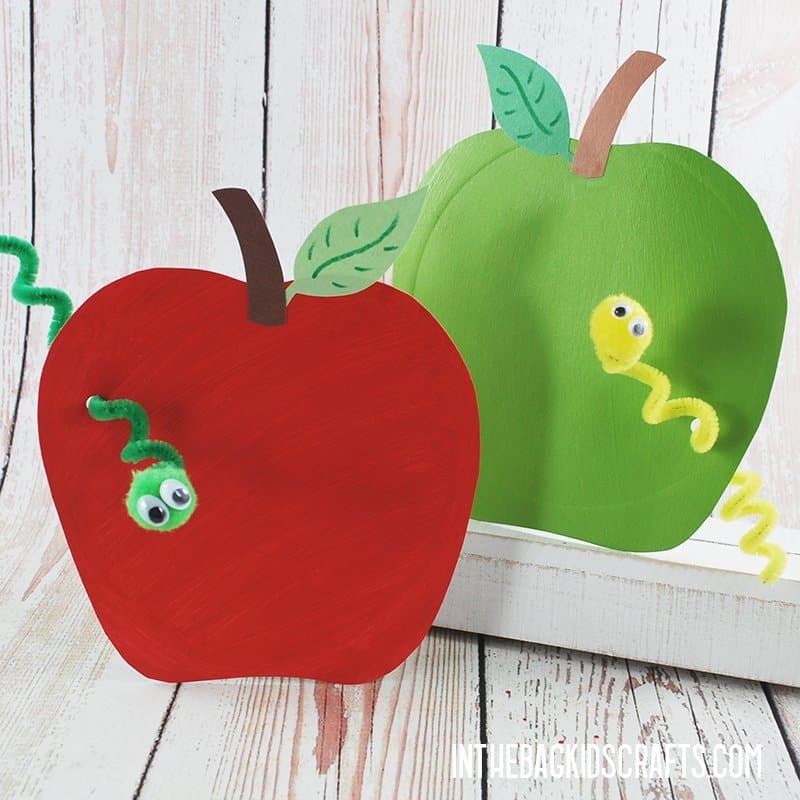 Easy Apple Art with FREE Apple Template In The Bag Kids Crafts