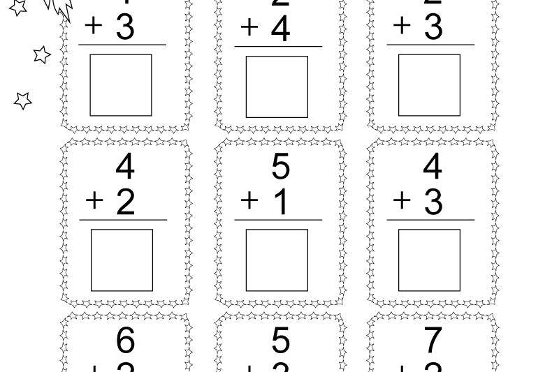 Free Addition Worksheet Kindergarten