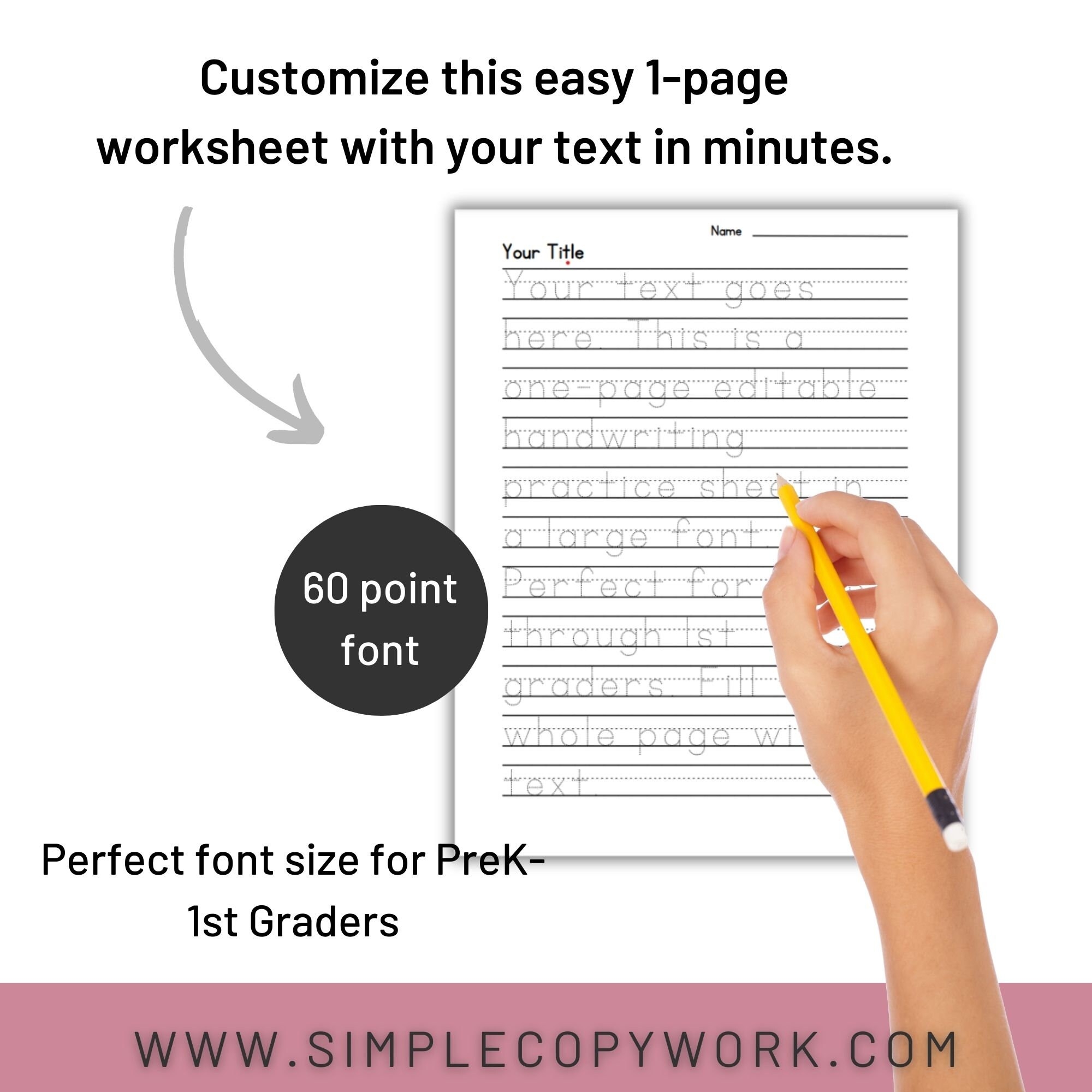 Editable Lined Handwriting Paper With A Tracing Font For Prek K Editable Lined Handwriting Paper With A Tracing Font For Prek K