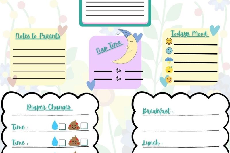 Daily Sheet Printable Preschool