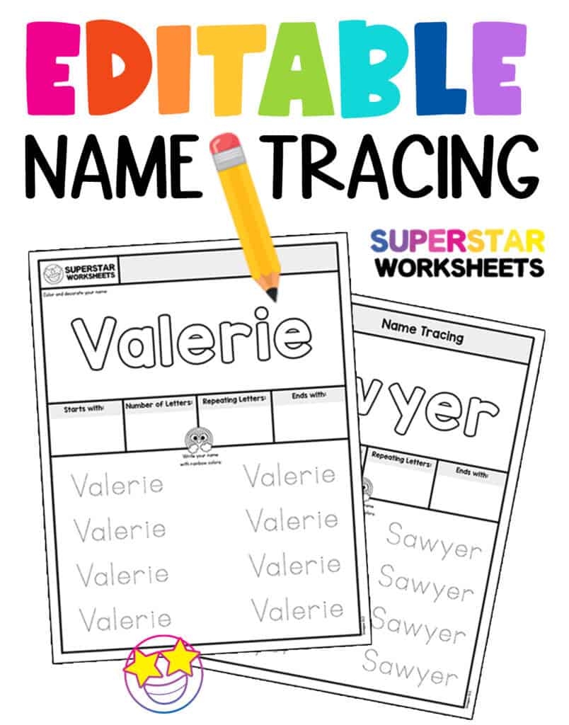 Editable Worksheets Superstar Worksheets