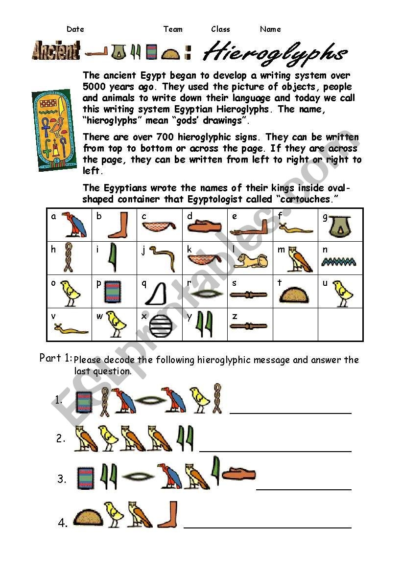Egypt Hieroglyphs ESL Worksheet By Shellytkhr Egypt Hieroglyphs ESL Worksheet By Shellytkhr
