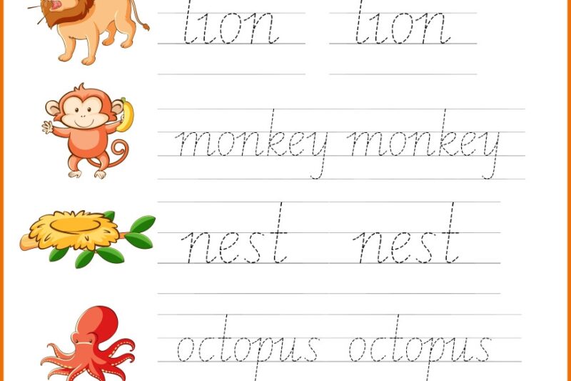 Tracing English Alphabet Worksheets