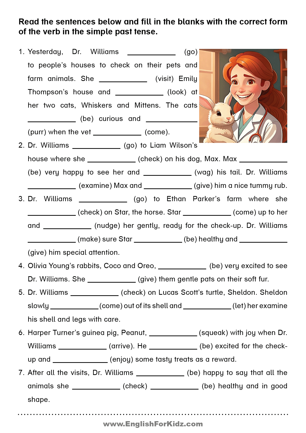 English For Kids Step By Step Simple Past Tense Reading Comprehension