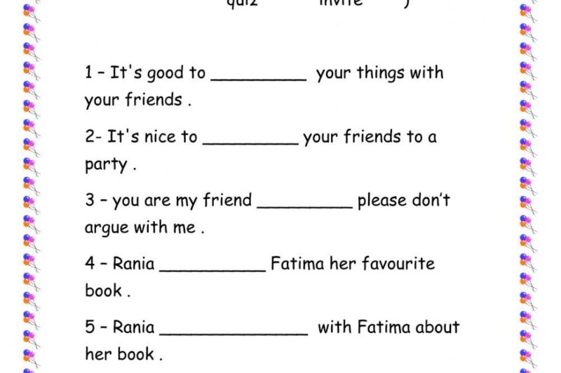 Free Printable Grade 6 English Worksheets
