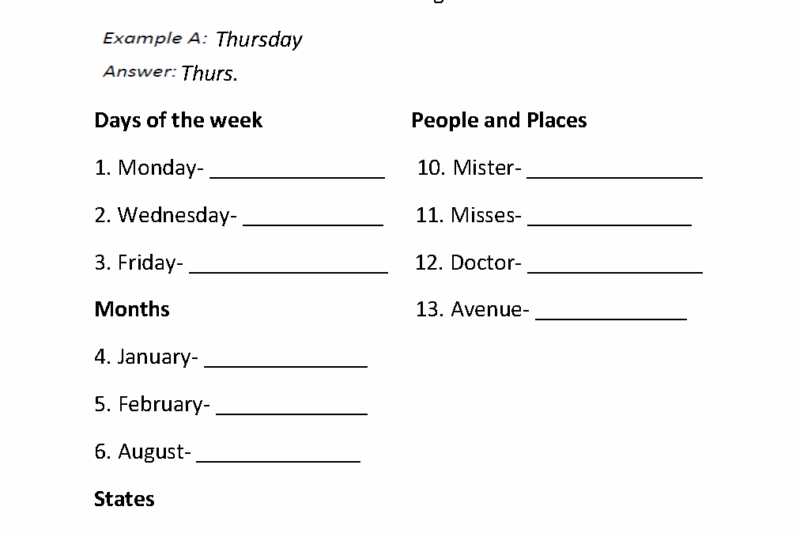 Abbreviations Free Printables Worksheets