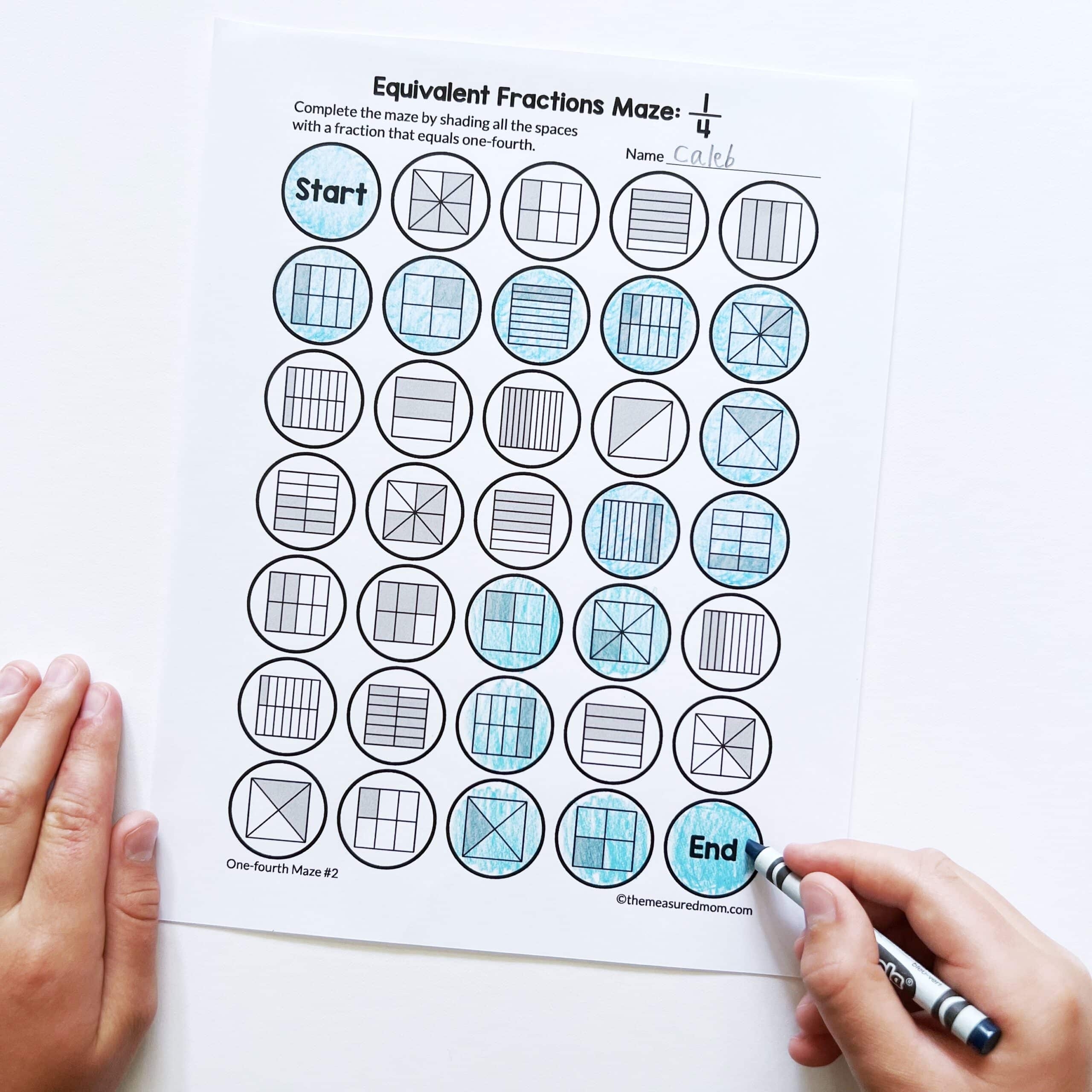 Equivalent Fraction Mazes The Measured Mom