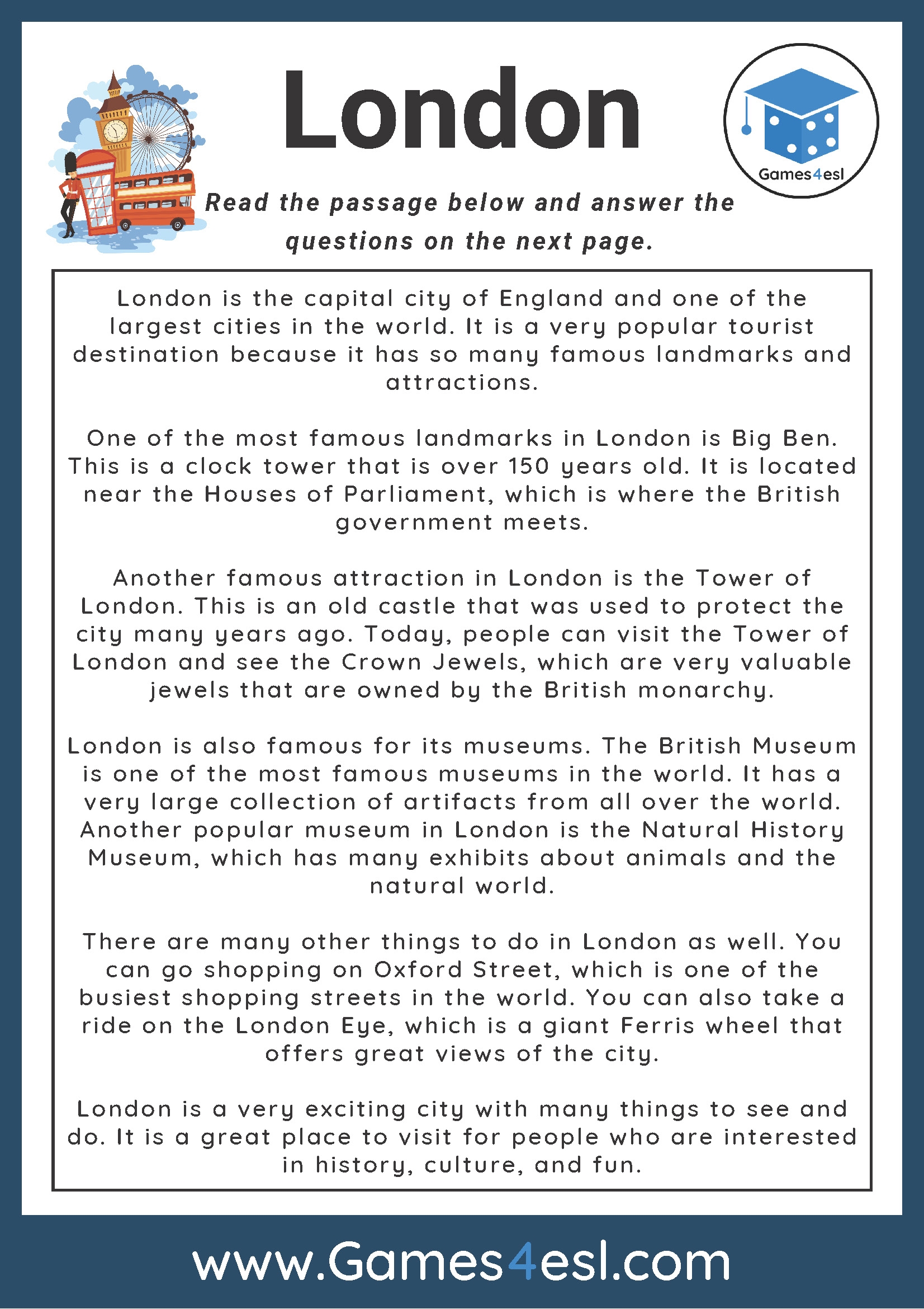 Esl Worksheets Intermediate Reading Comprehension Esl Worksheets Intermediate Reading Comprehension