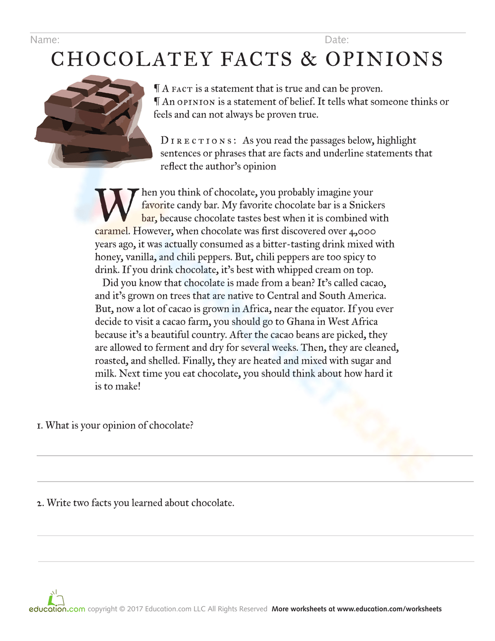 Fact Vs Opinion Worksheets 2025