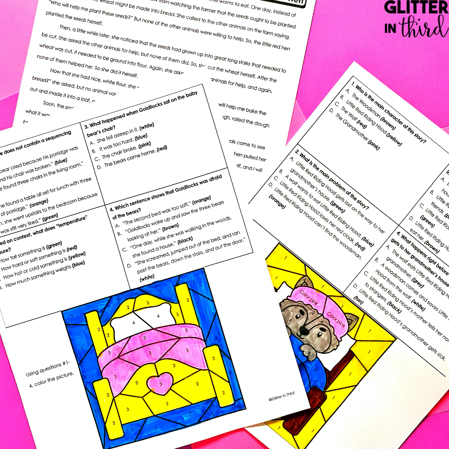 Reading Comprehension Fairy Tales Worksheets