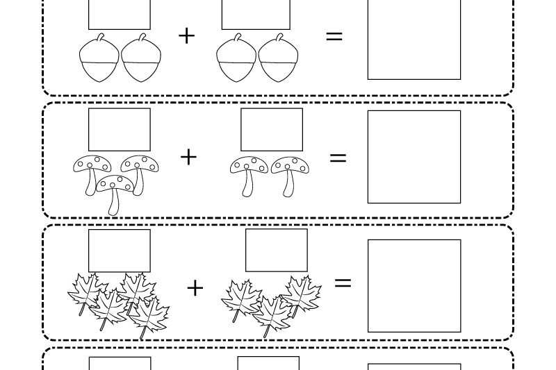 Kindergarten Fall Math Worksheets