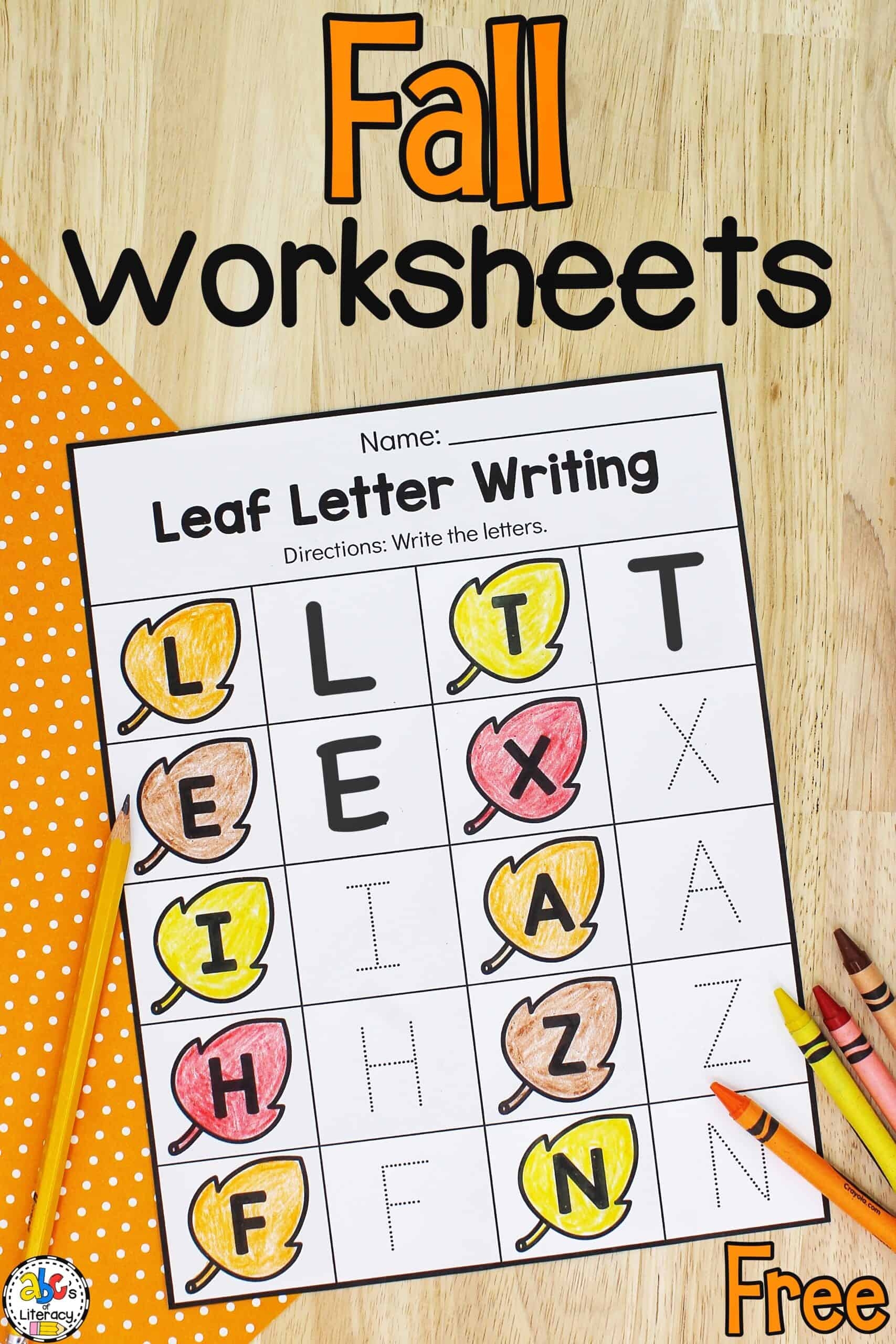 Free Printable Pre K Fall Worksheets