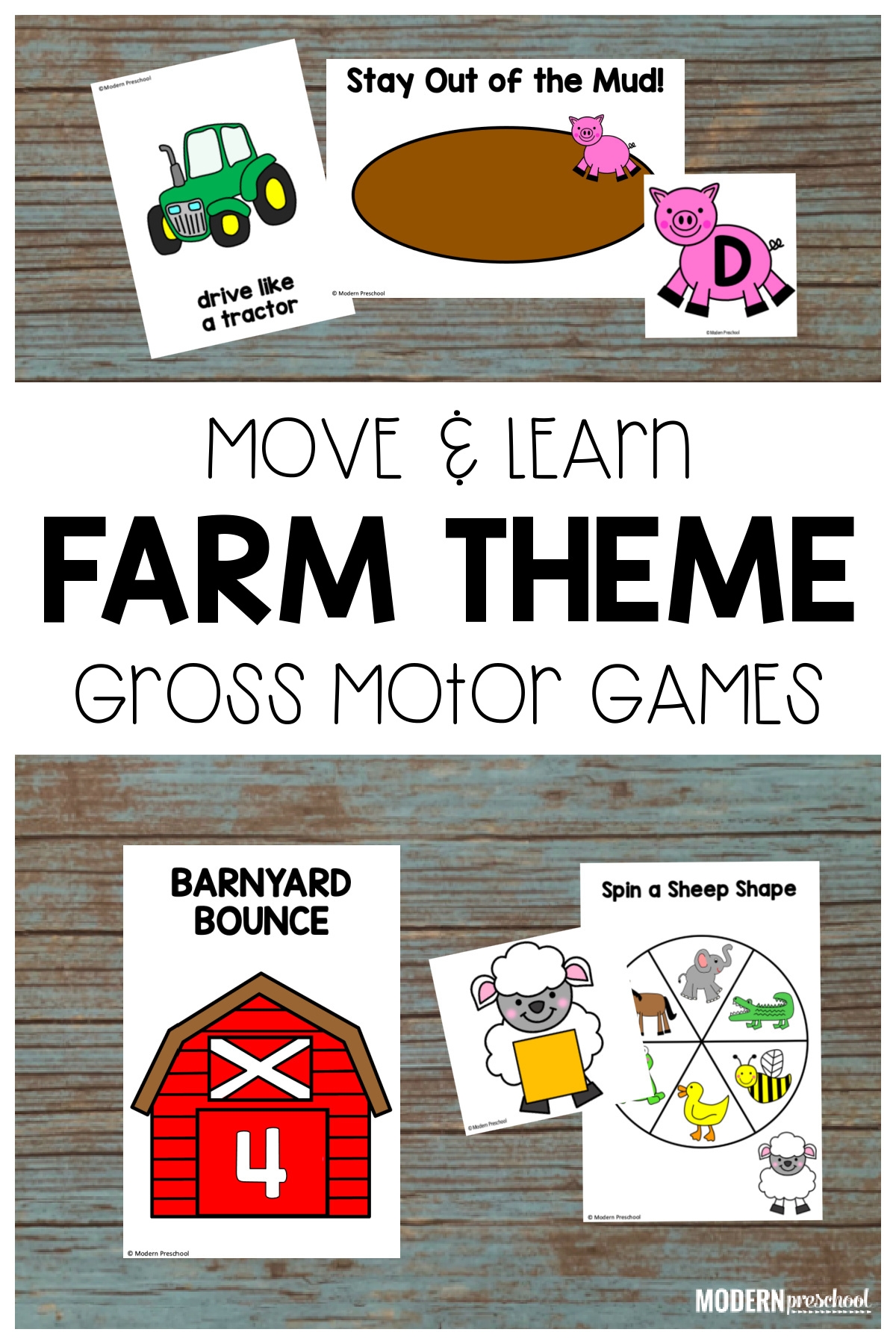 Farm Gross Motor Activities For Preschool