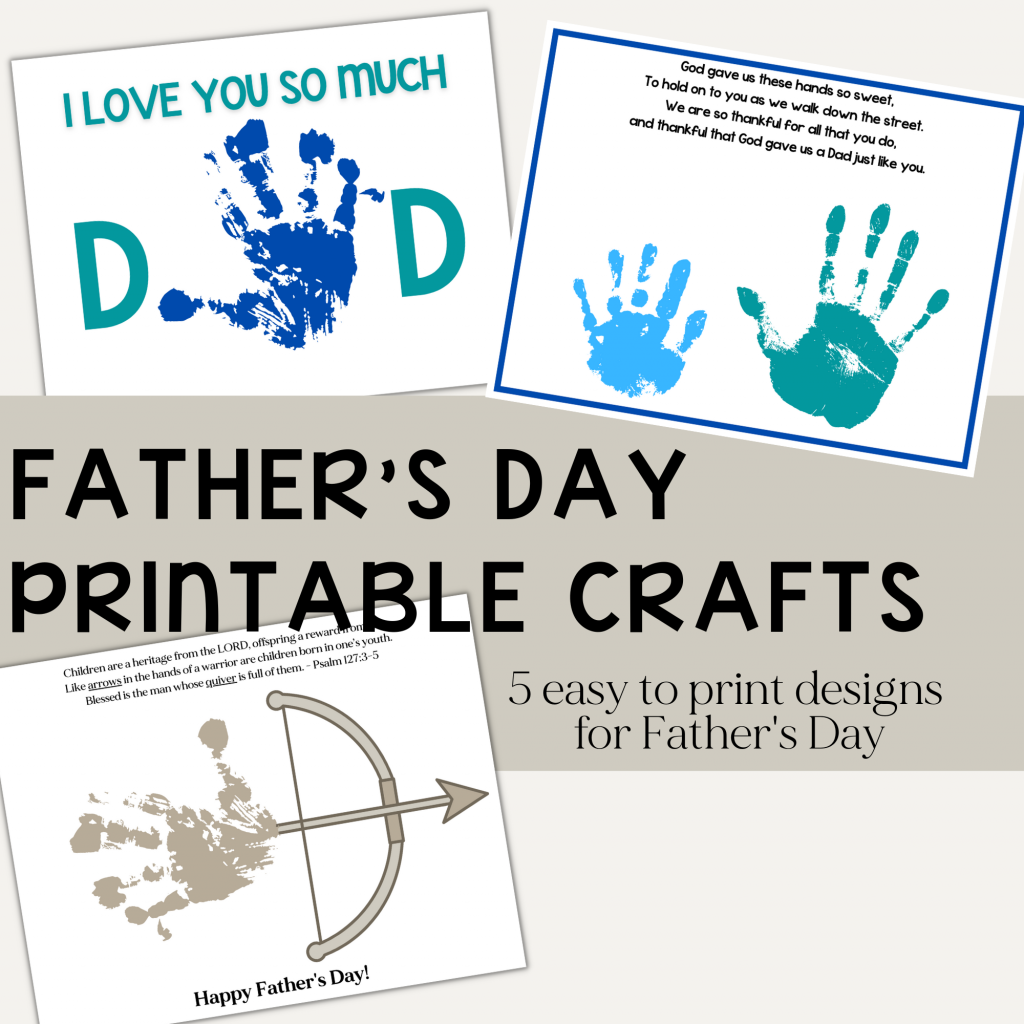 Father s Day Handprint Printable Craft Bundle Our Faith Filled Home