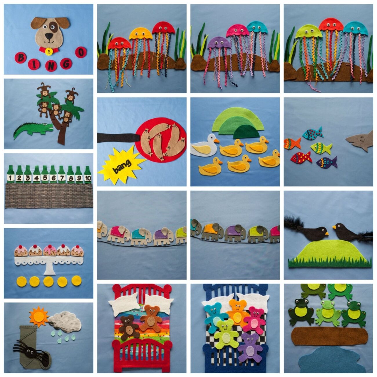 Felt Board Story Patterns Felt Stories PDF SVG Patterns Flannel Board Sets Toddler And Preschool Play Activity Songs Rhymes Etsy